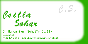 csilla sohar business card